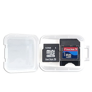 SanDisk 4GB Mini Secure Digital (SDHC) Flash Card w/ Adapter